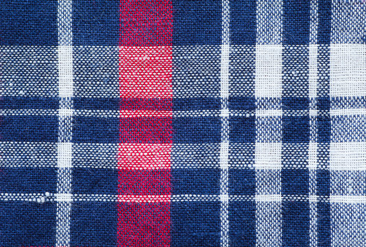 close - up check shirt fabric pattern and background
