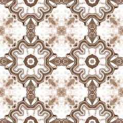 Seamless kaleidoscope texture or pattern on white 1