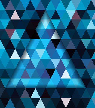 Blue Triangle And Dark Blue Shadow Background