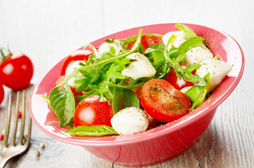 Caprese Salad and bread