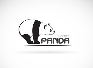 Naklejka premium Vector image of an panda design on a white background