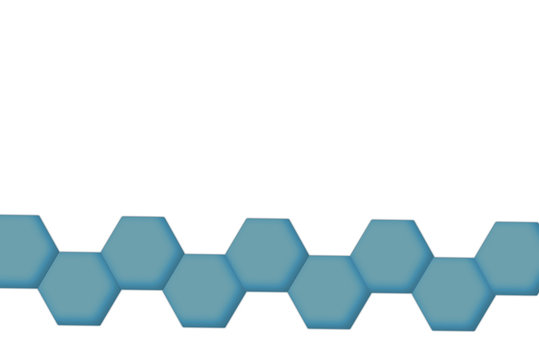Hexfeld Streifen unten Blau