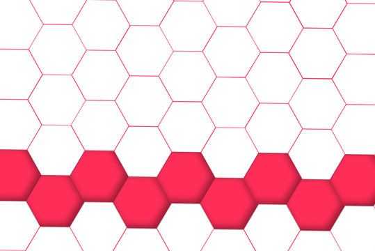 Hexfeld Streifen unten Magenta mit Gitter