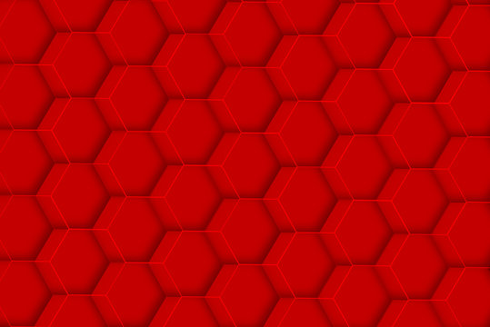 Simples Hexfeld Rot und Gitter