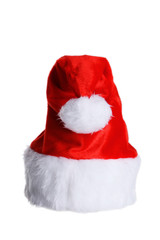 Santa Claus red hat isolated on white