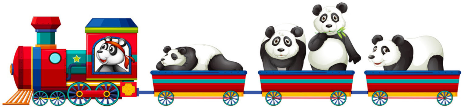 Panda and train