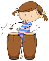 Girl and drums