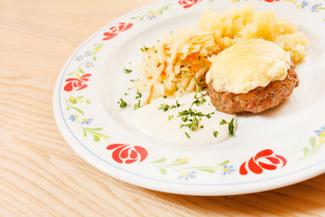 cutlet with potatoes