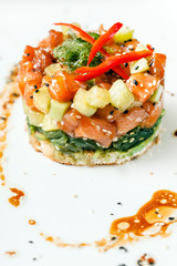 salad with salmon