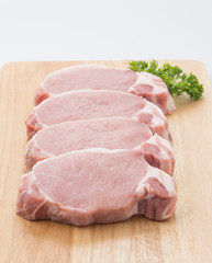 raw meat pork steak