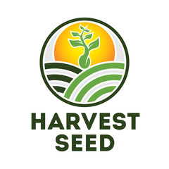 Harvest Seed logo icon vector