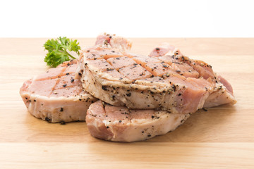 raw meat pork steak with black pepper