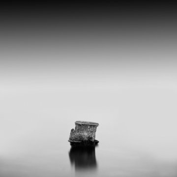 Fototapeta monochrome. black and white minimalistic seascape