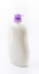 Gel, Foam Or Liquid Soap Plastic Bottle White.