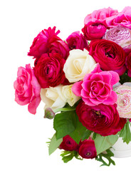 bunch of pink ranunculus flowers