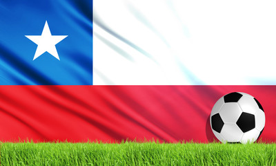 Naklejka premium The National Flag of Chile