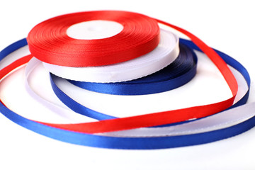 Colorful ribbons isolated on white