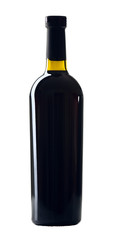 Wine bottle isolated on white