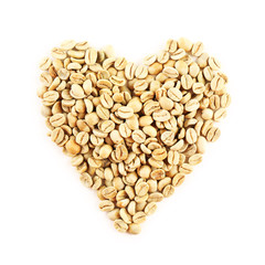 Coffee beans isolated on white