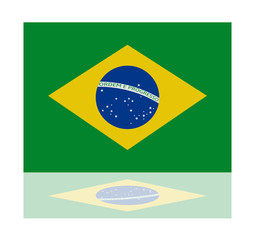 reflection flag brazil