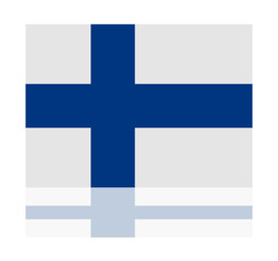 Naklejka premium reflection flag filand