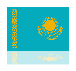 reflection flag kazakhstan