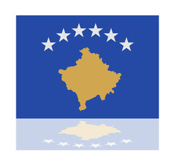 reflection flag kosovo