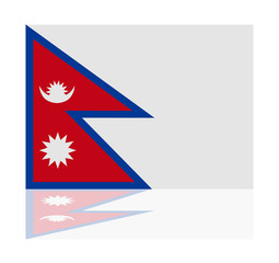 reflection flag nepal