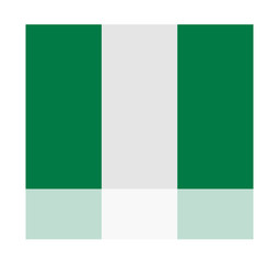 Obraz premium reflection flag nigeria