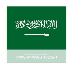 reflection flag saudi arabia