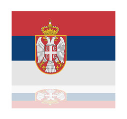 reflection flag serbia