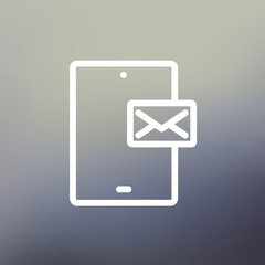 Smartphone message thin line icon