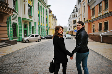 Young beautiful stylish couple