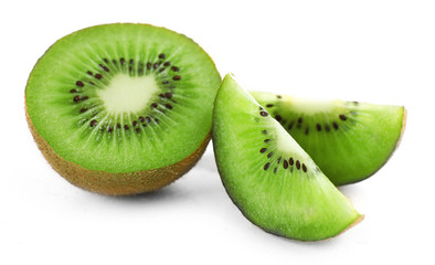 Fototapeta premium Juicy kiwi fruit isolated on white