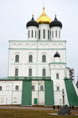 Famous Trinity cathedral in the Pskov city, Russia