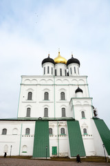 Obraz premium Famous Trinity cathedral in the Pskov city, Russia