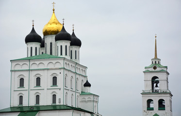 Famous Trinity cathedral in the Pskov city, Russia