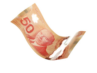 Canadian 50 Dollar, isolated on white