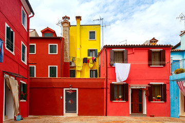 The island of Burano. Italy.