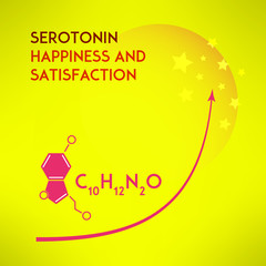 Obraz premium Happiness chemistry and satisfaction. Vector
