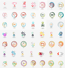 Large corporate company logo collection. Universal icon set for