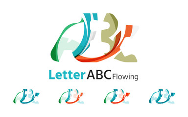 Abc company logo set. Vector illustration.
