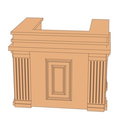 2d cartoon image of podium