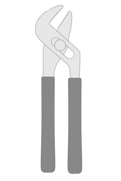 2d cartoon image of pliers (tool)