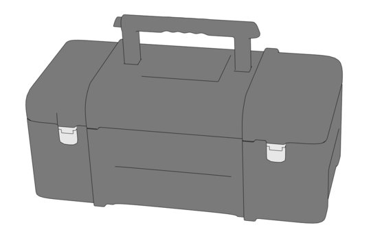 2d cartoon image of toolbox