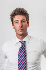 Authentic young businesman in natural light, modern hdr-like pst-processing