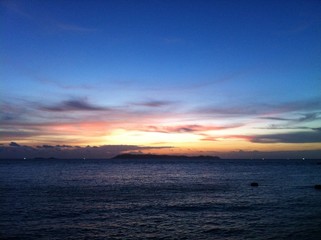 a last light on the beach