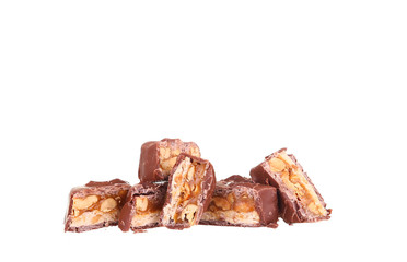 Chocolate bar isolated on a white background