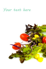 Close up of vegetable isolated on white background