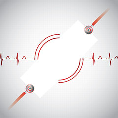 Abstract medical cardiology ekg background - 84204823